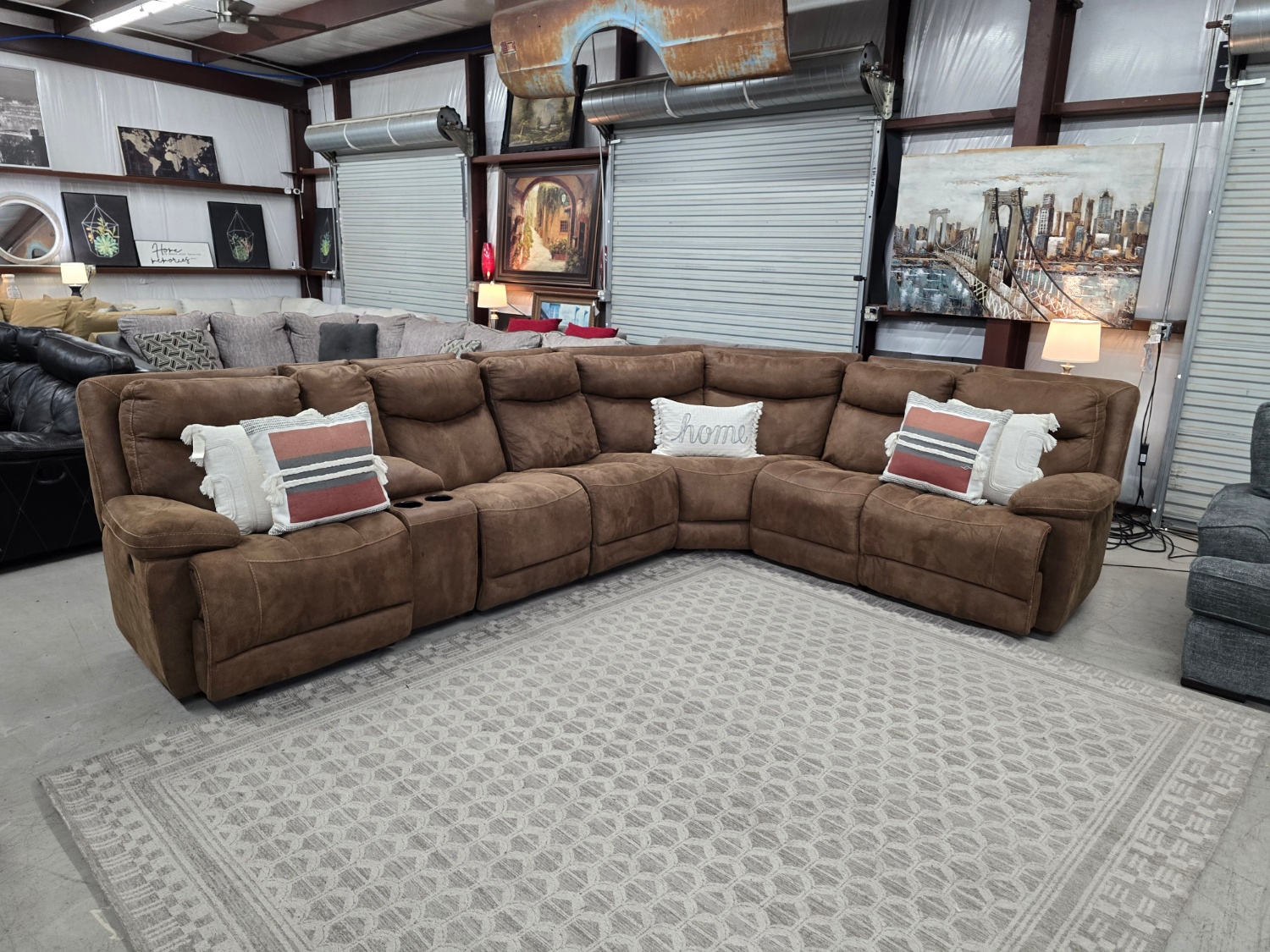 Large Reclining Brown Sectional Couch 🚛 FAST SAME DAY DELIVERY! 🚚 Image #2 | Ivy Store