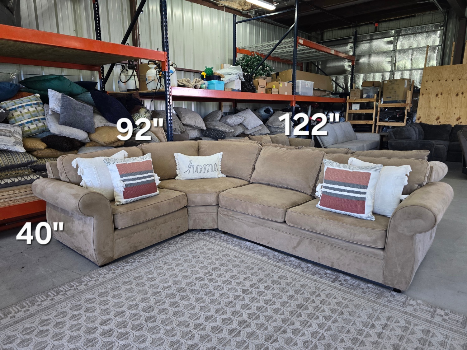 Pottery Barn Pearce 3-PC Roll Arm Sectional Couch 🚛 SAME DAY DELIVERY AVAILABLE 🚚 Image #2 | Ivy Store