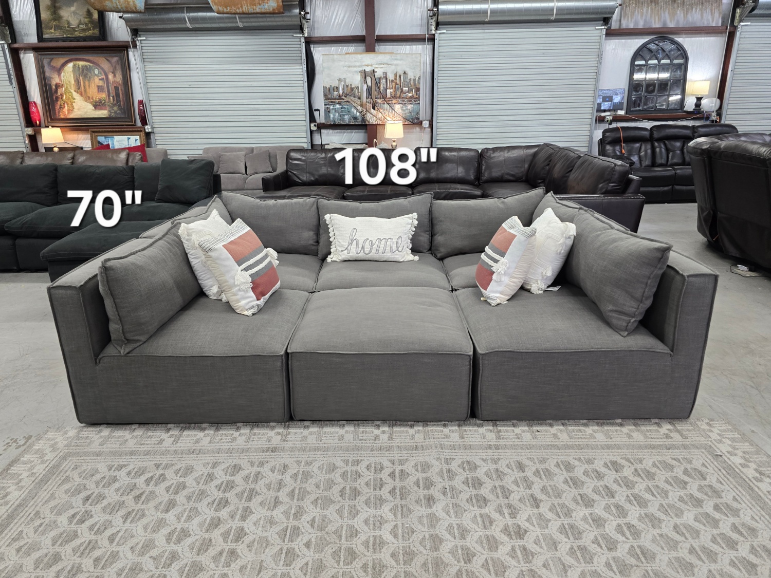 Gray modular sectional 🚛 FAST SAME DAY DELIVERY! 🚚 Image #2 | Ivy Store