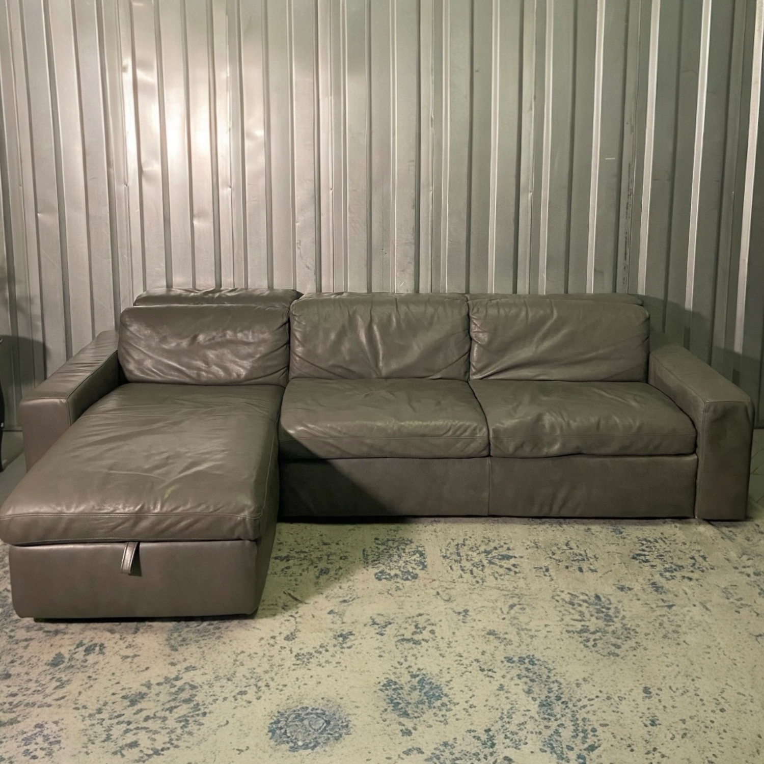 (Free Delivery) West Elm Urban Leather Sectional  Image #1 | Ivy Store