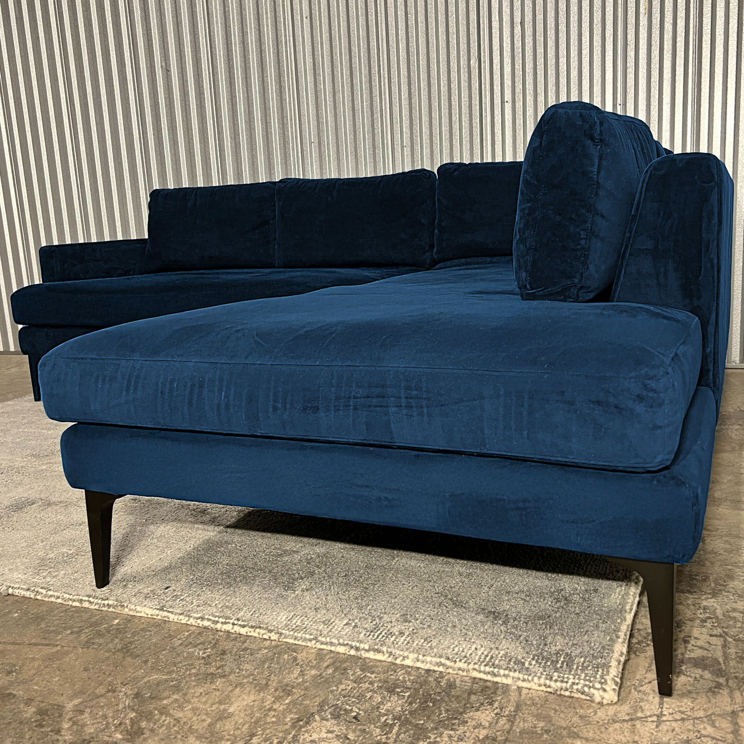 (Free Delivery) West Elm Andes Velvet Sectional image | Ivy Store