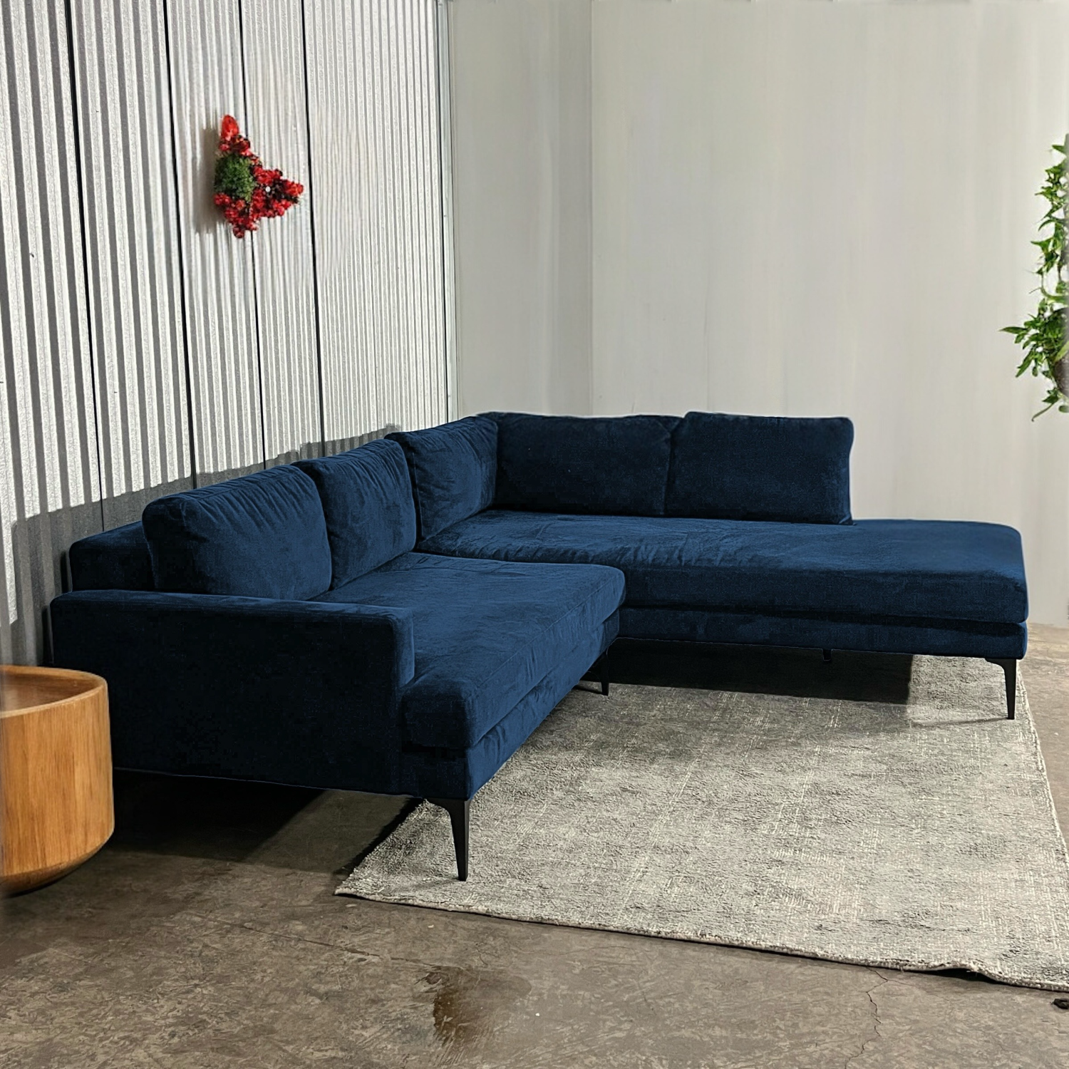 (Free Delivery) West Elm Andes Velvet Sectional image | Ivy Store