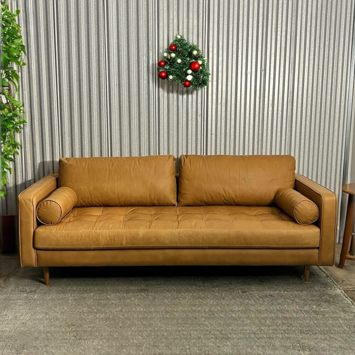 (Free Delivery) New West Elm Dennes Leather Sofa Image #1 | Ivy Store