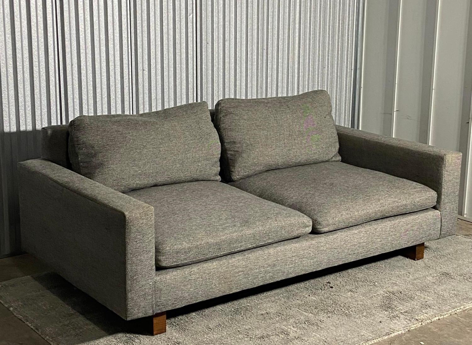 (Delivery Available) West Elm Harmony Modern Gray Loveseat Sofa Image #1 | Ivy Store