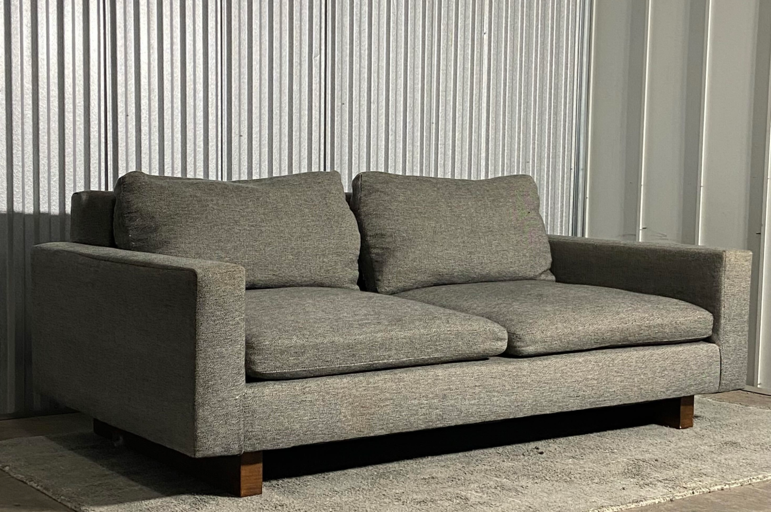 (Delivery Available) West Elm Harmony Modern Gray Loveseat Sofa Image #2 | Ivy Store