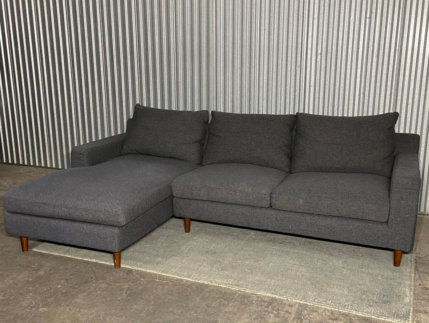 (Delivery Available) Structube modern Dark Gray Sectional Couch image | Ivy Store