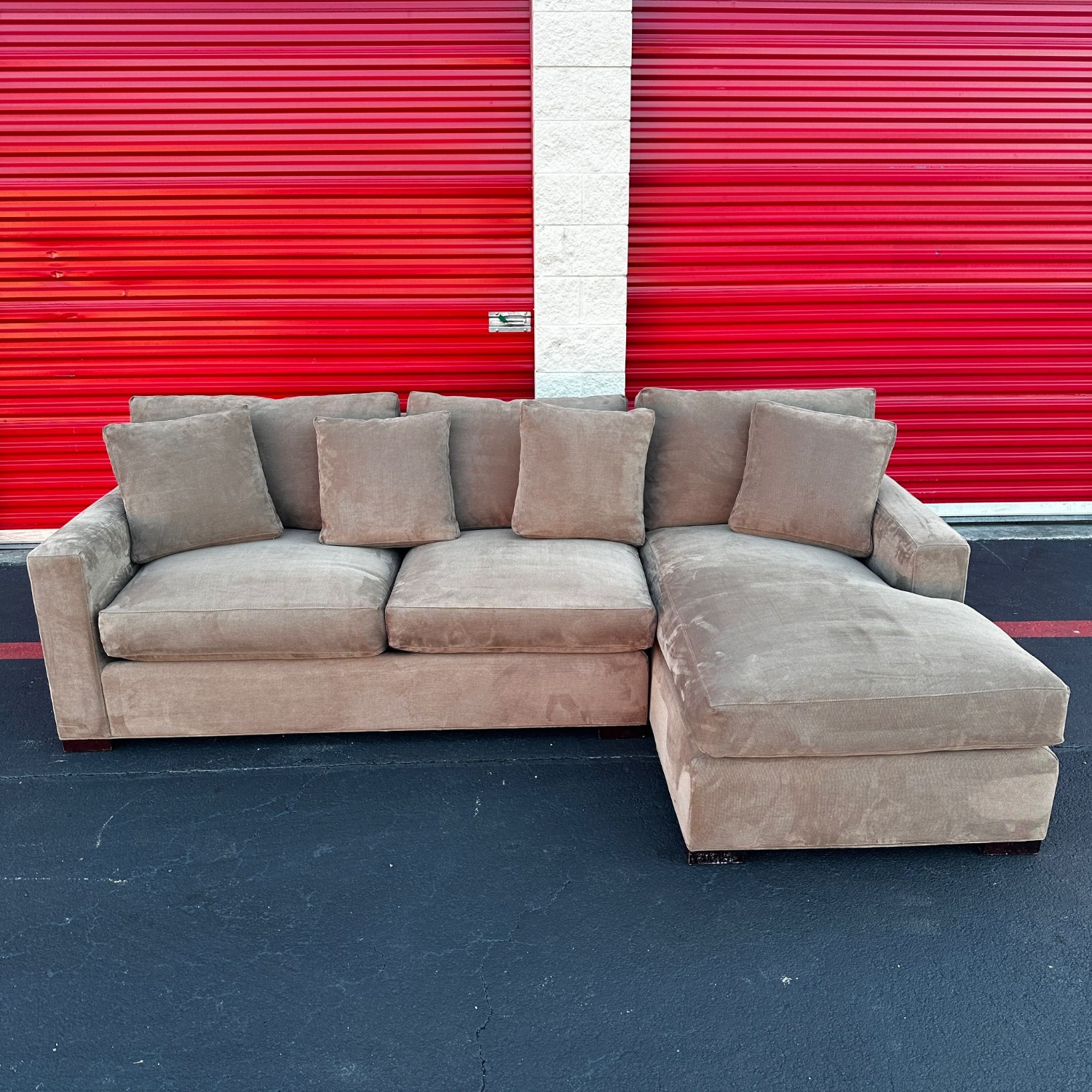 Crate & Barrel Sectional Sleeper Couch Image #2 | Ivy Store