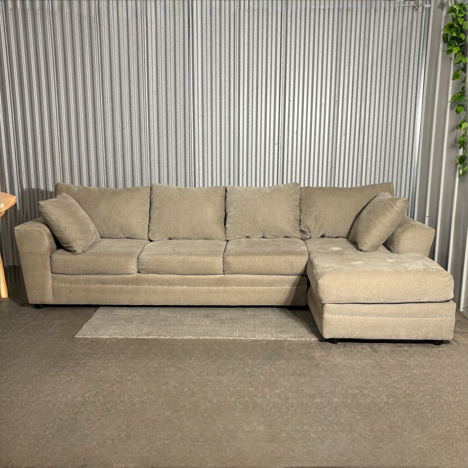 (Delivery Available) chaise sectional 4pc beige couch Image #2 | Ivy Store