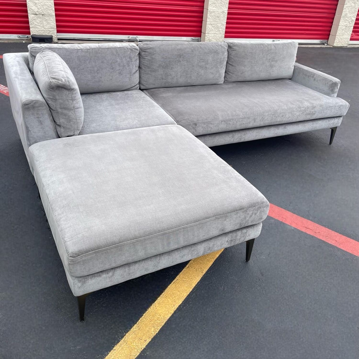 Gray West Elm Andes Sectional Couch image | Ivy Store