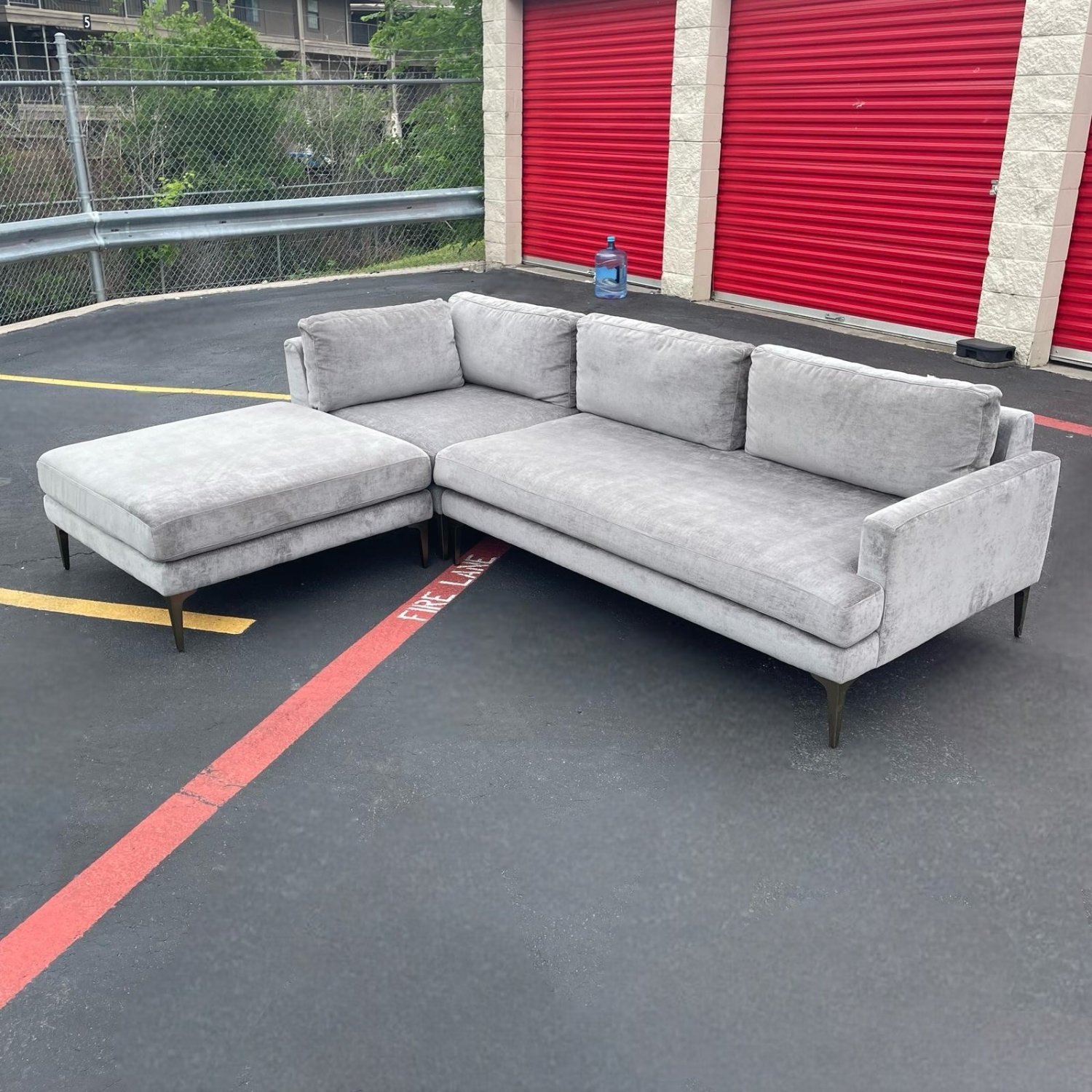 Gray West Elm Andes Sectional Couch image | Ivy Store