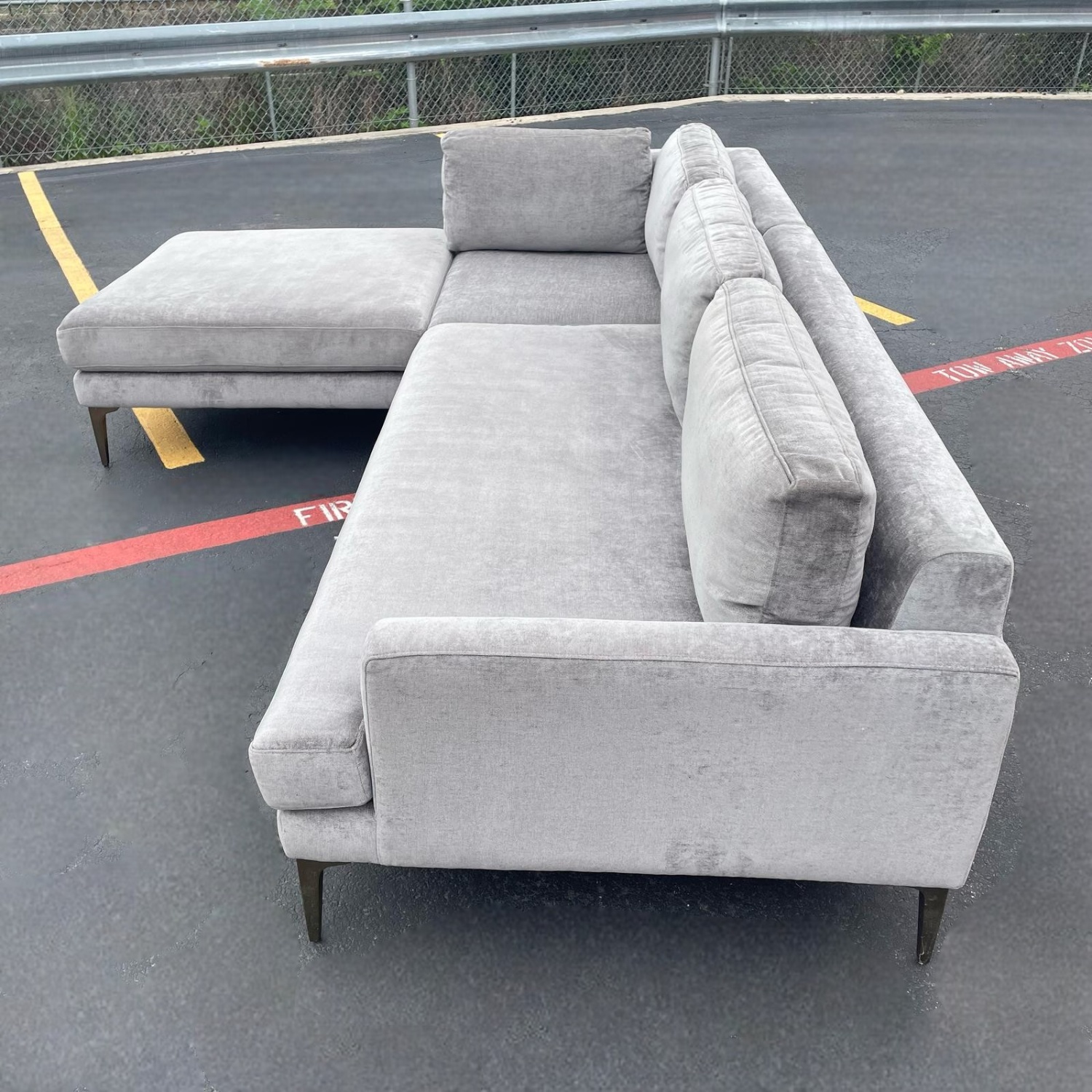 Gray West Elm Andes Sectional Couch image | Ivy Store