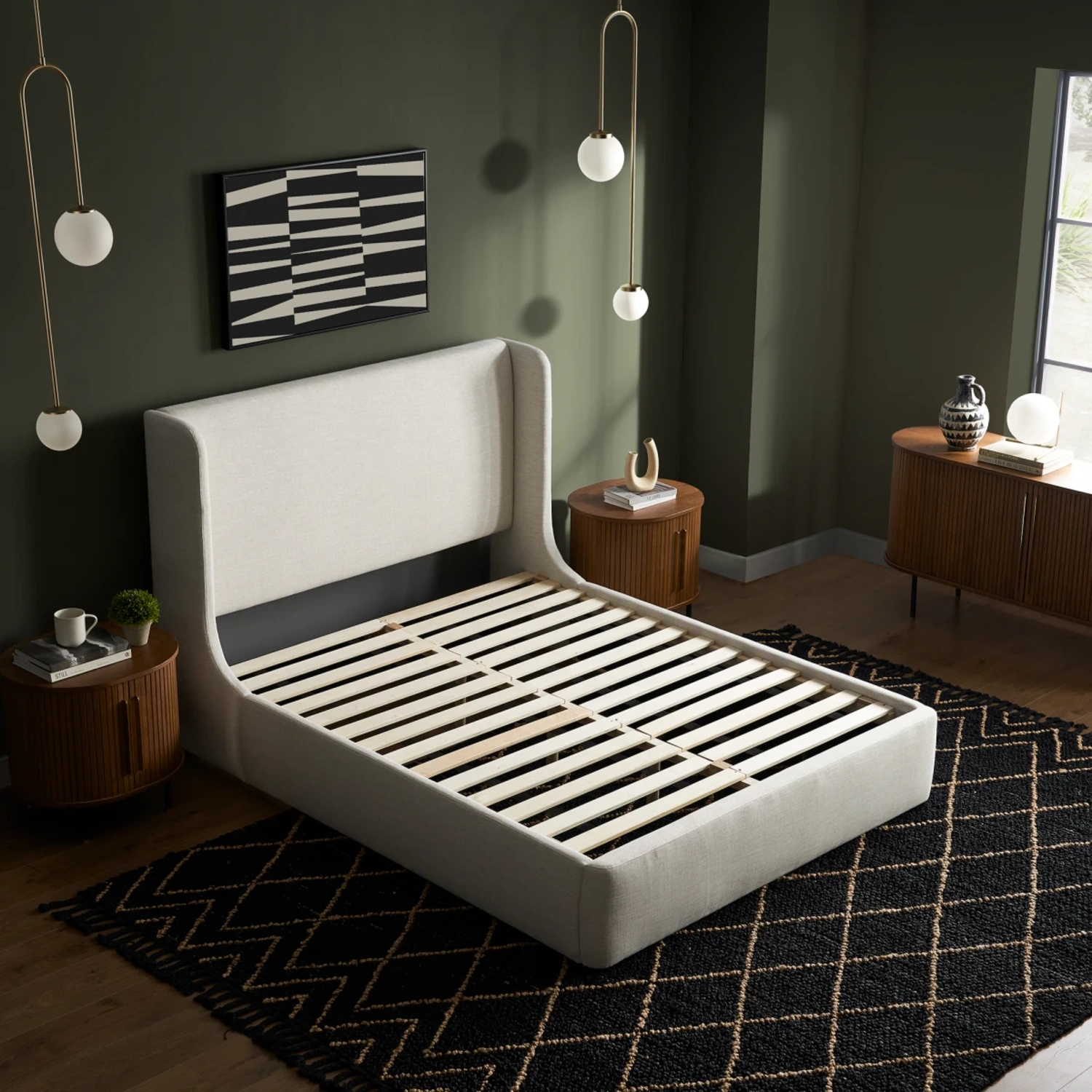 Castlery Dalton Queen Size Linen Bed (Delivery Available) Image #1 | Ivy Store