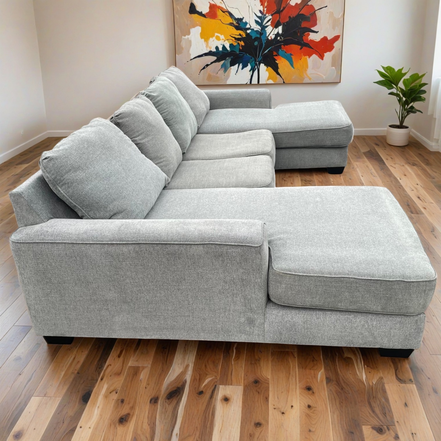 Gray Double Chaise Sectional Couch Image #1 | Ivy Store
