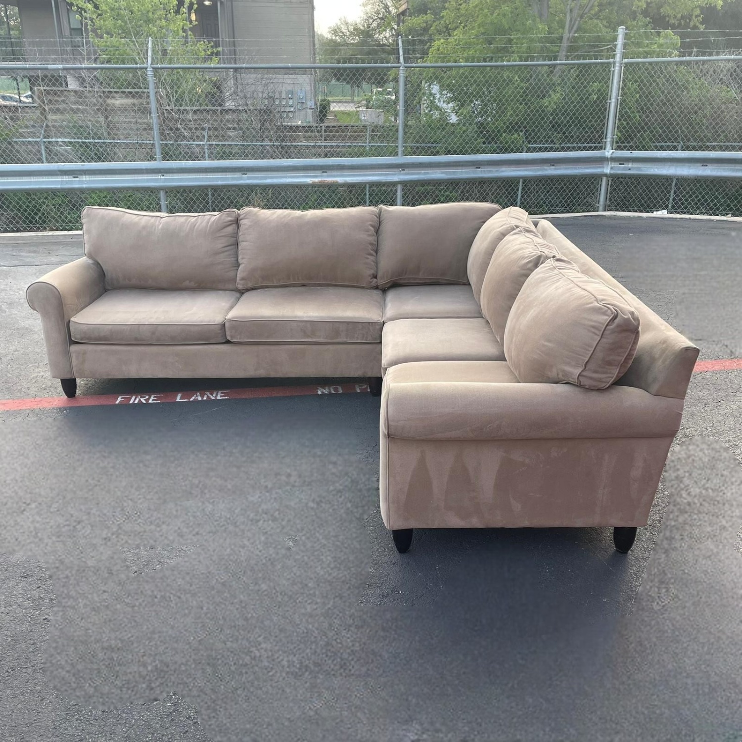 Havertys Microfiber Sectional Couch Image #2 | Ivy Store