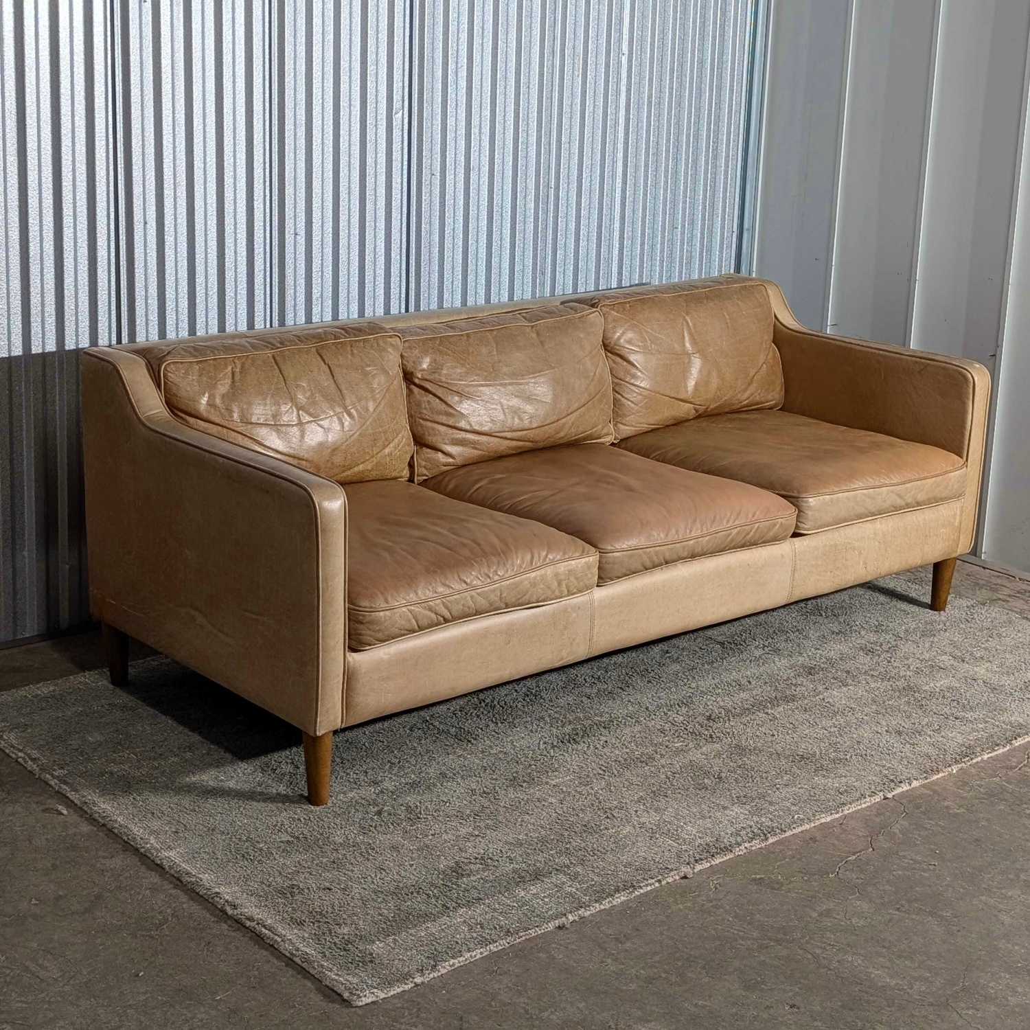 West Elm Leather Hamilton Sofa image | Ivy Store