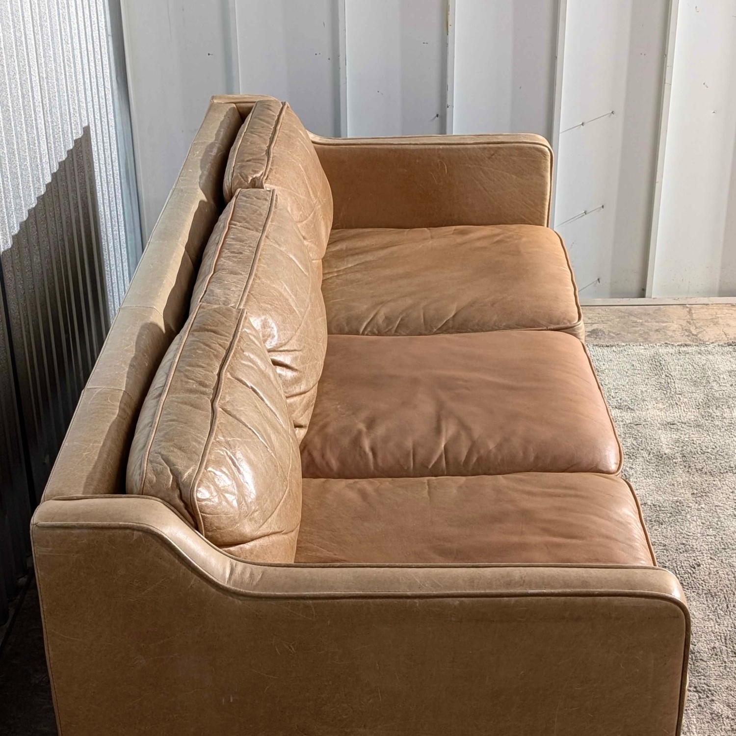 West Elm Leather Hamilton Sofa image | Ivy Store