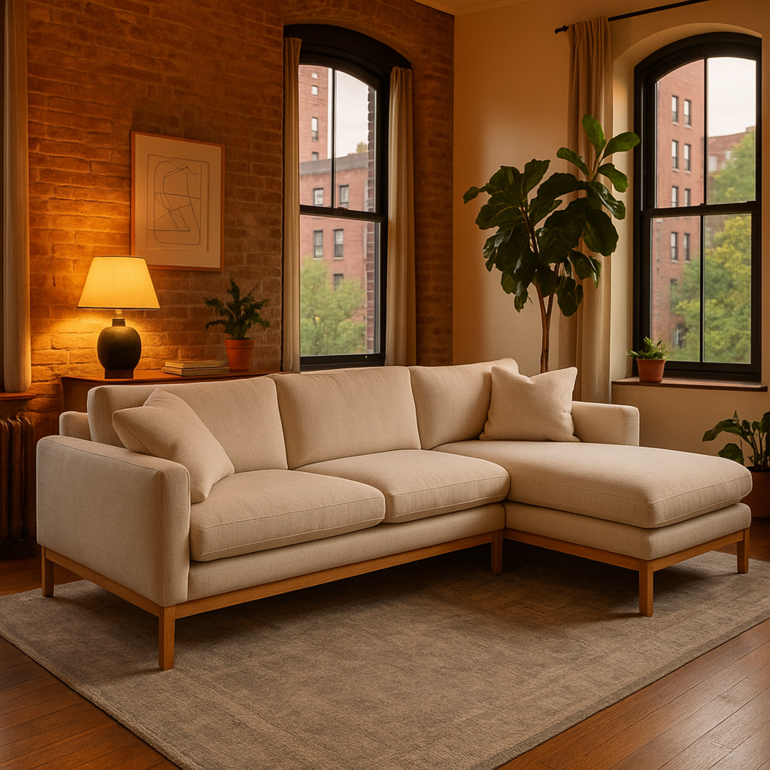 Castlery Owen Chaise Sectional (Delivery Available) image | Ivy Store