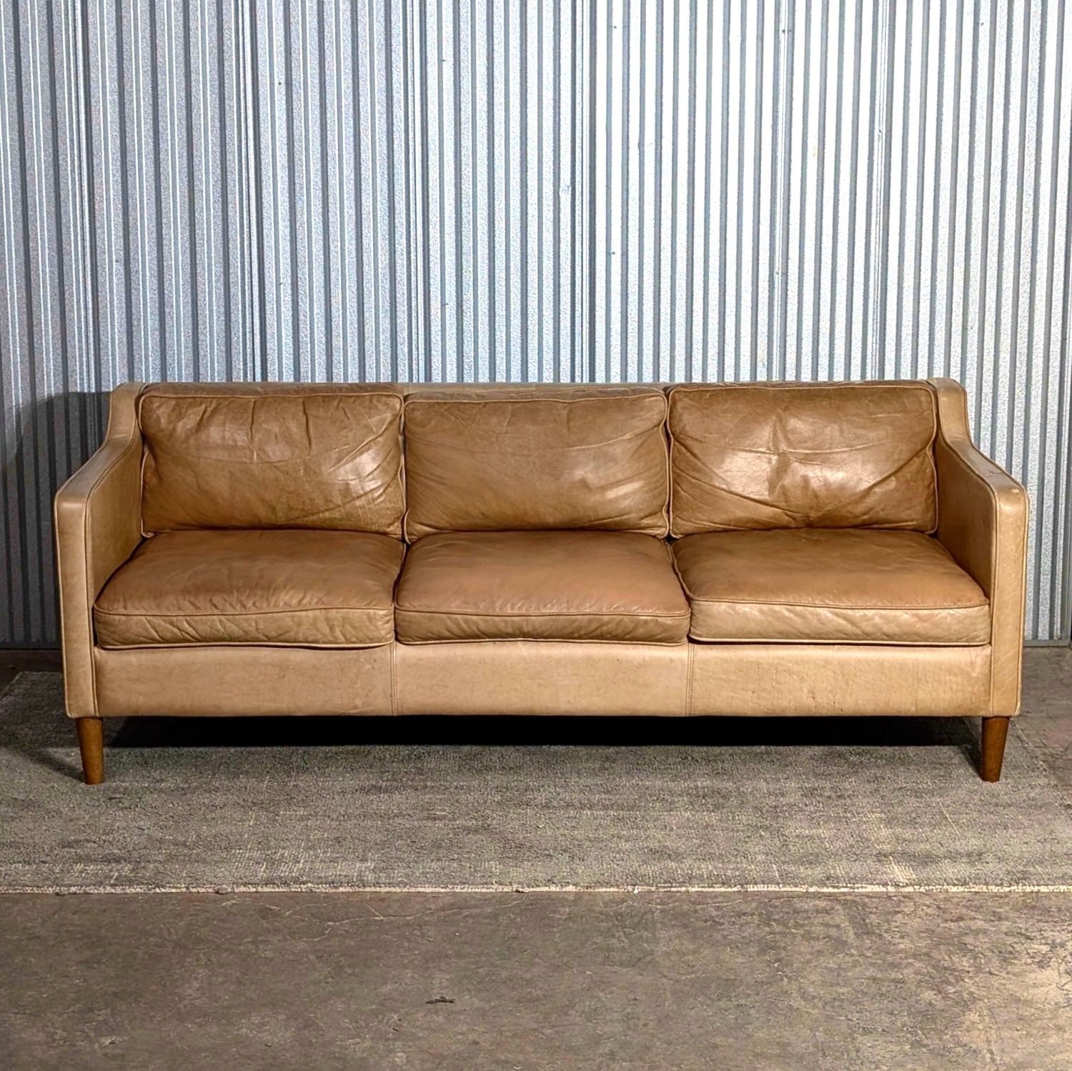 West Elm Leather Hamilton Sofa image | Ivy Store