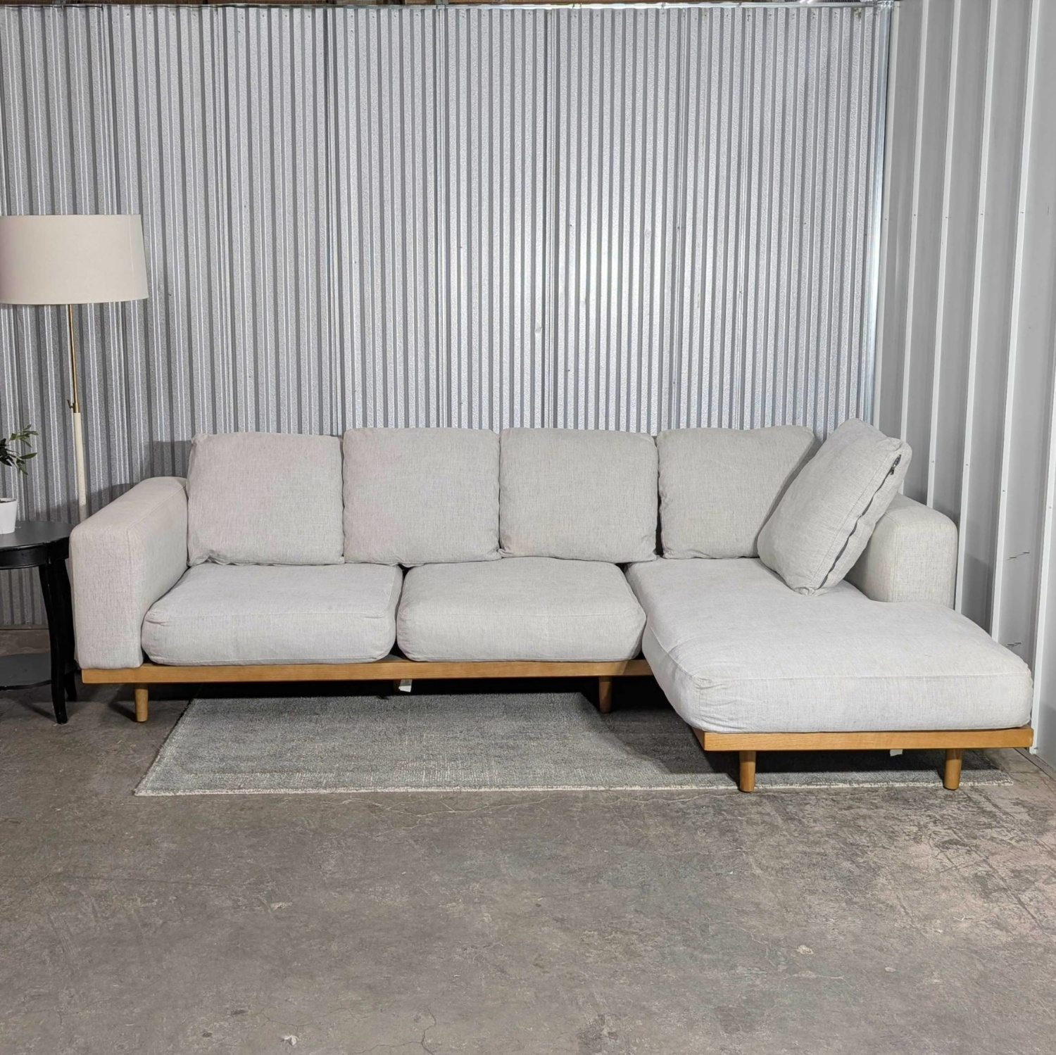 West Elm Newport Linen Sectional (Delivery Available) Image #1 | Ivy Store