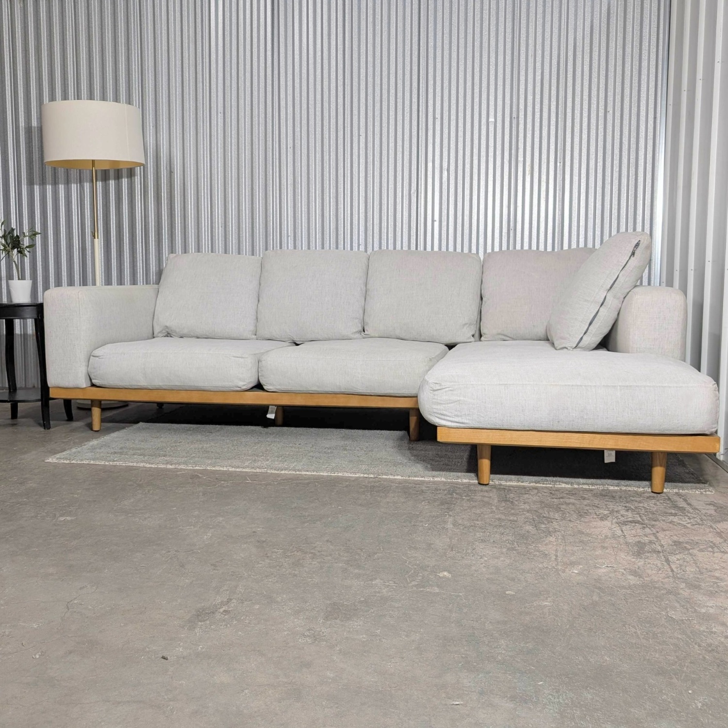 West Elm Newport Linen Sectional (Delivery Available) Image #2 | Ivy Store