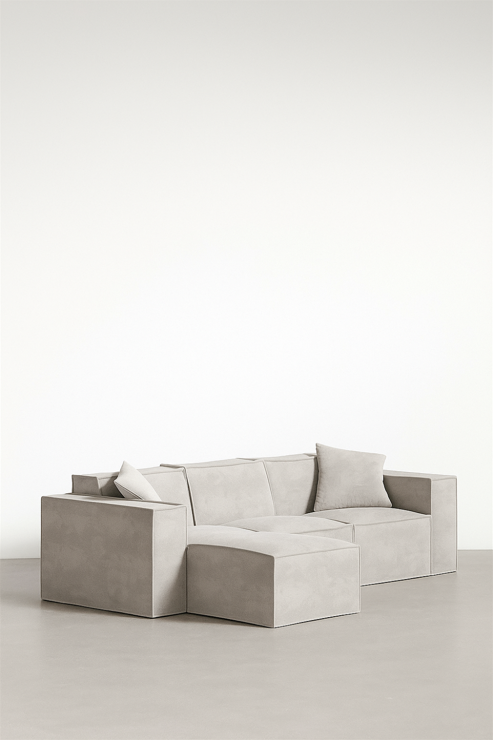Rove Lab M1 Modern Grey Sofa Sectional + Ottoman (Delivery Available) Image #2 | Ivy Store
