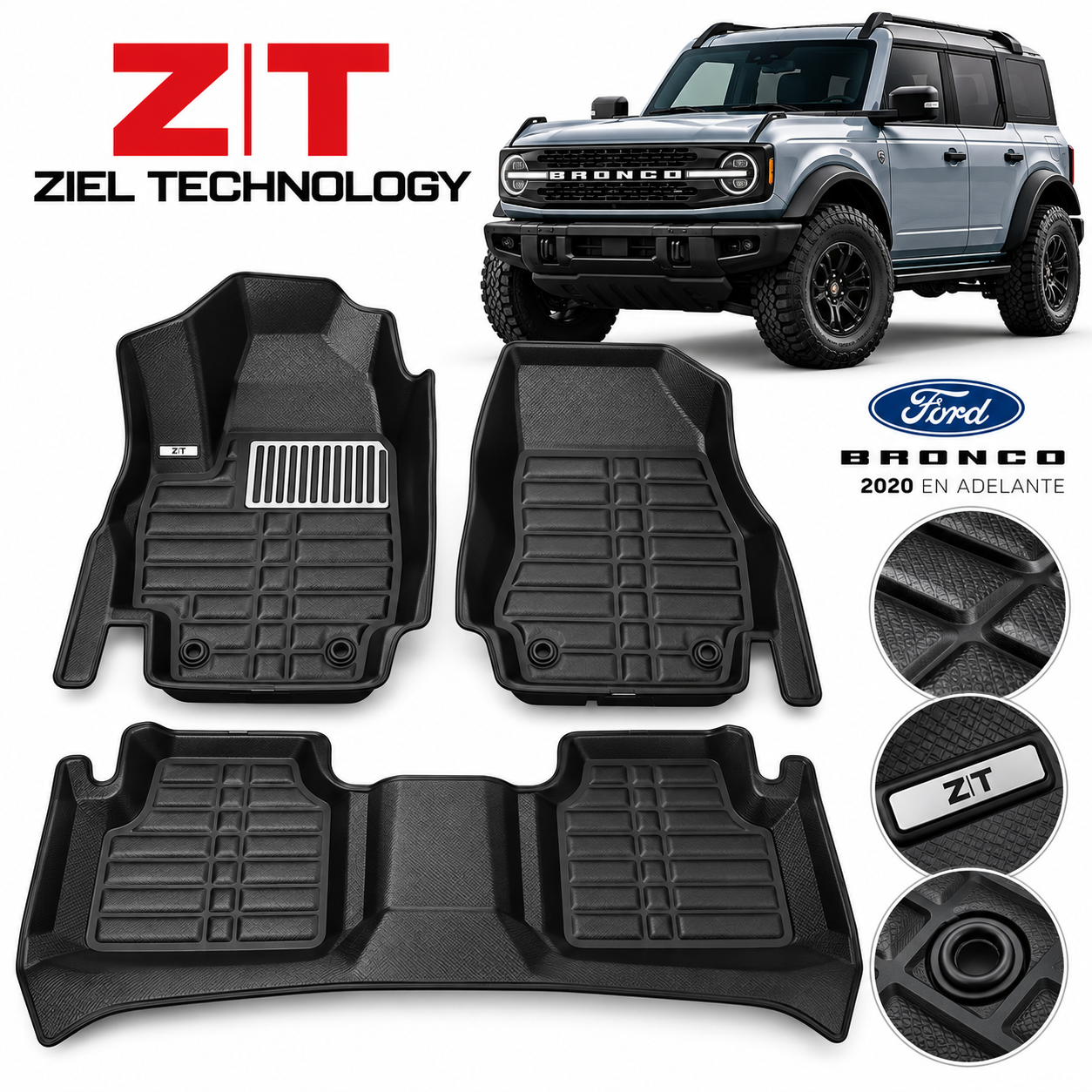 Alfombras Ziel Tecnology Para Ford Bronco 2020