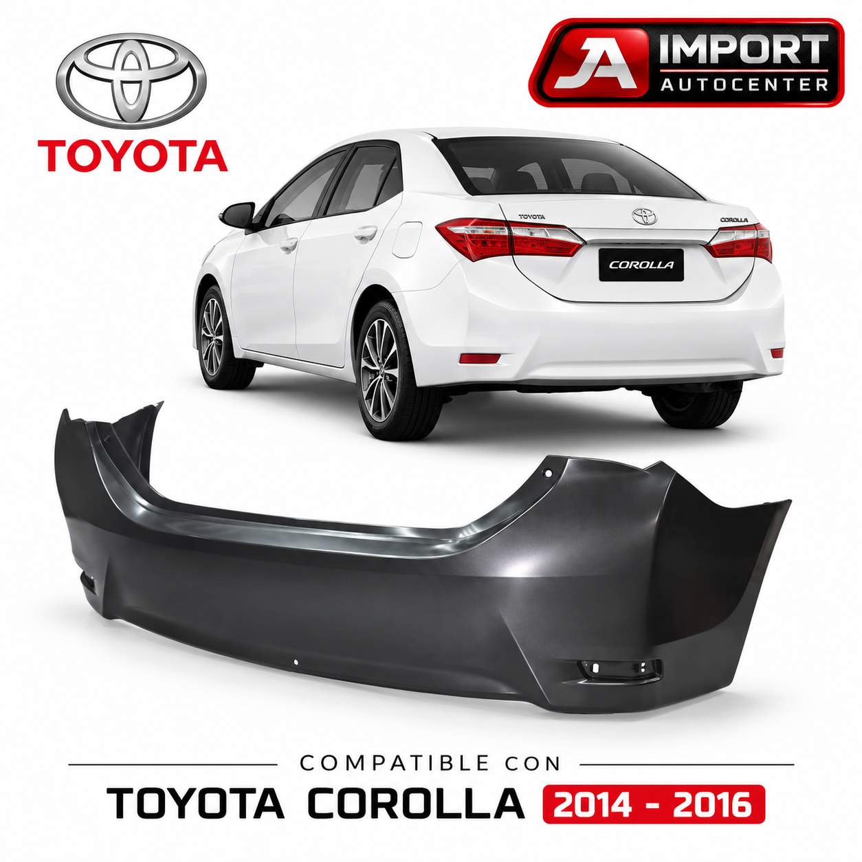 Paragolpe Trasero Toyota Corolla 2014–2016