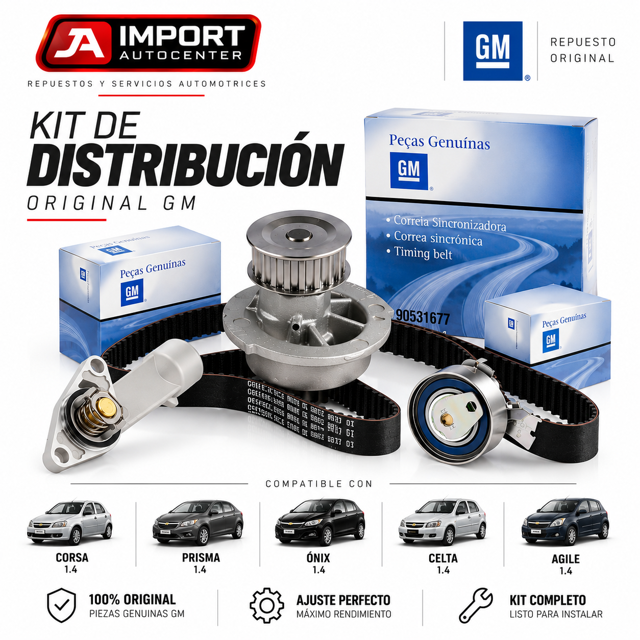 Kit de distribucion Chevrolet Corsa Classic - Prisma - Ónix 1.4
