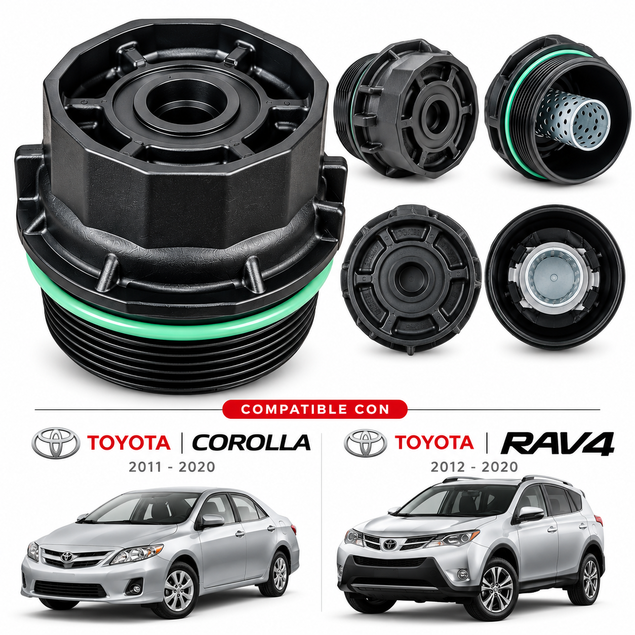 Tapa Porta Filtro Toyota Corolla Rav 4 2010/2020 1.8 2.0