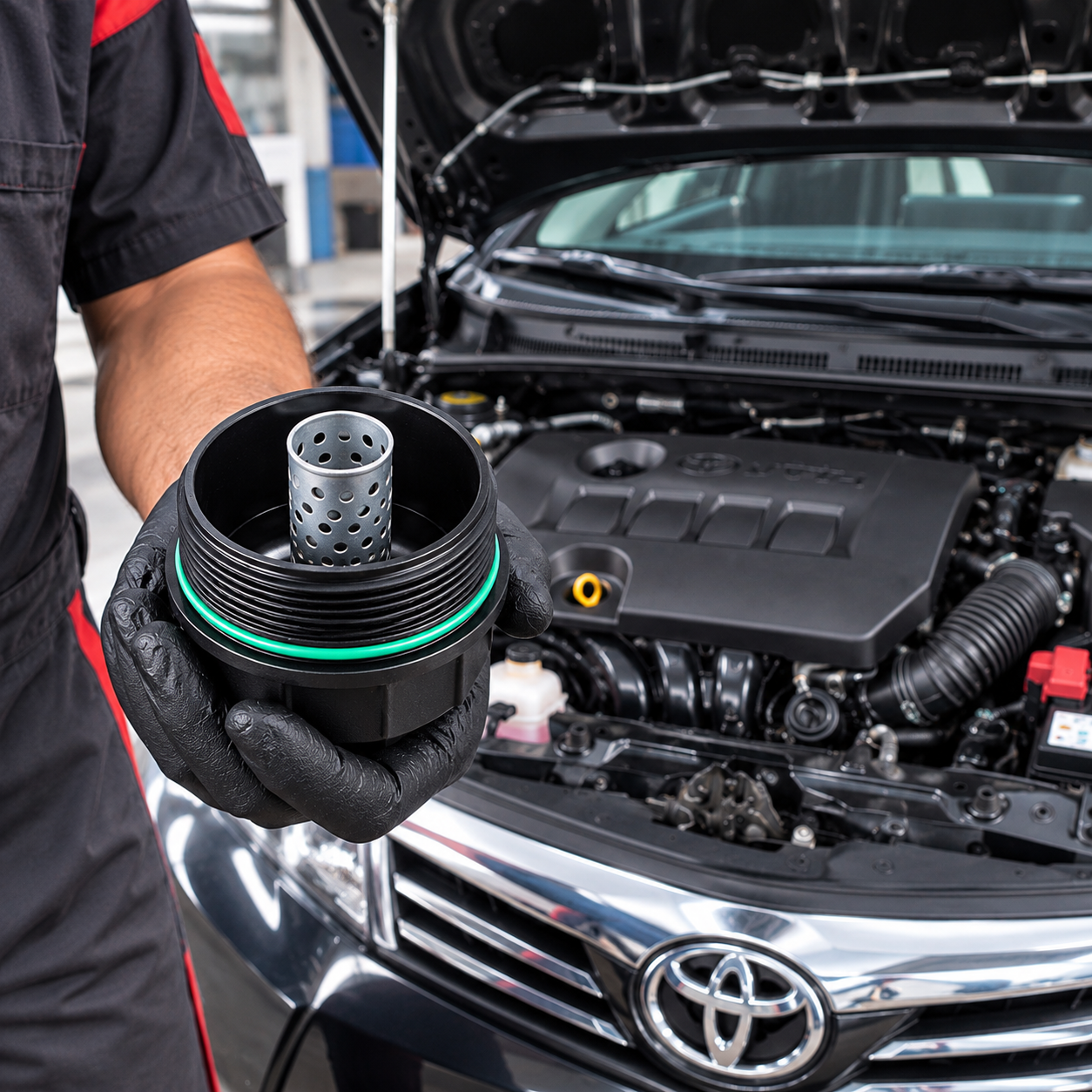 Tapa Porta Filtro Toyota Corolla Rav 4 2010/2020 1.8 2.0 - imagen 2