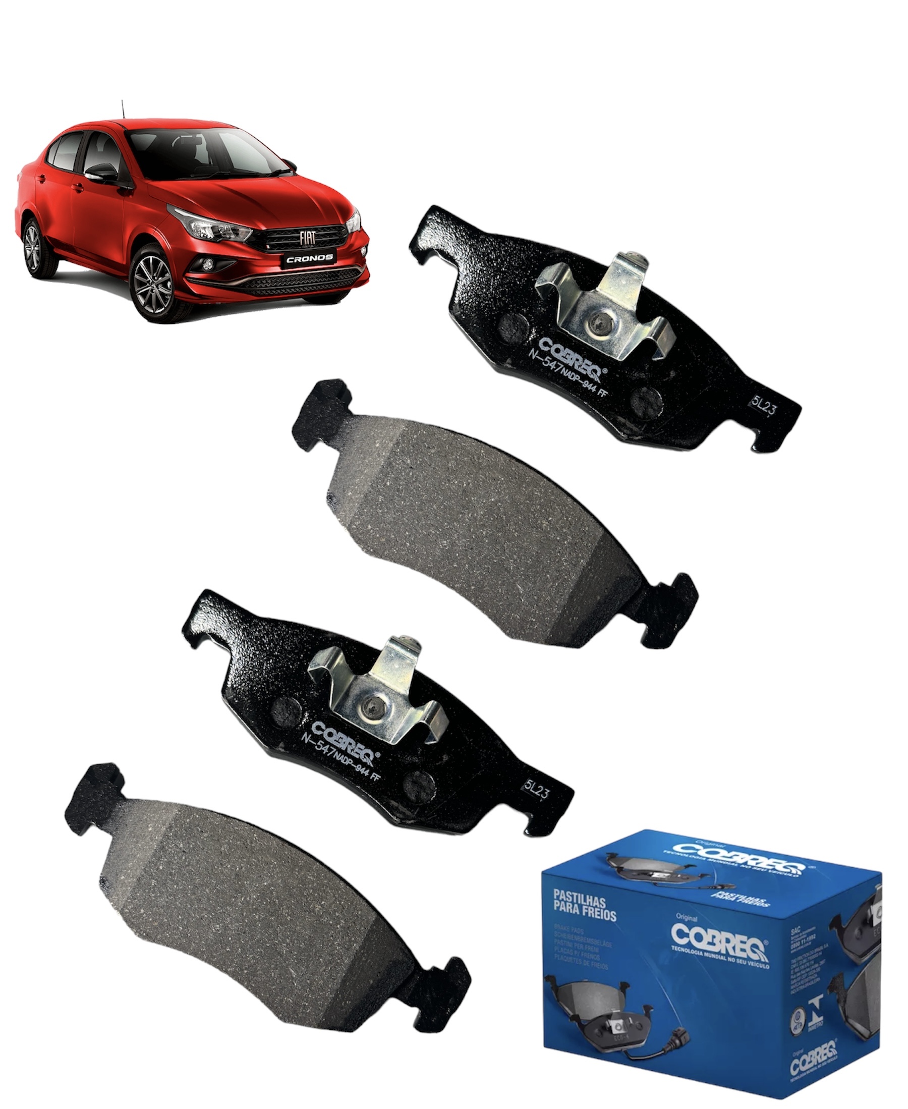 Pastillas De Freno Delanteras Fiat Cronos 1.3 2018/19/20/24/25/26