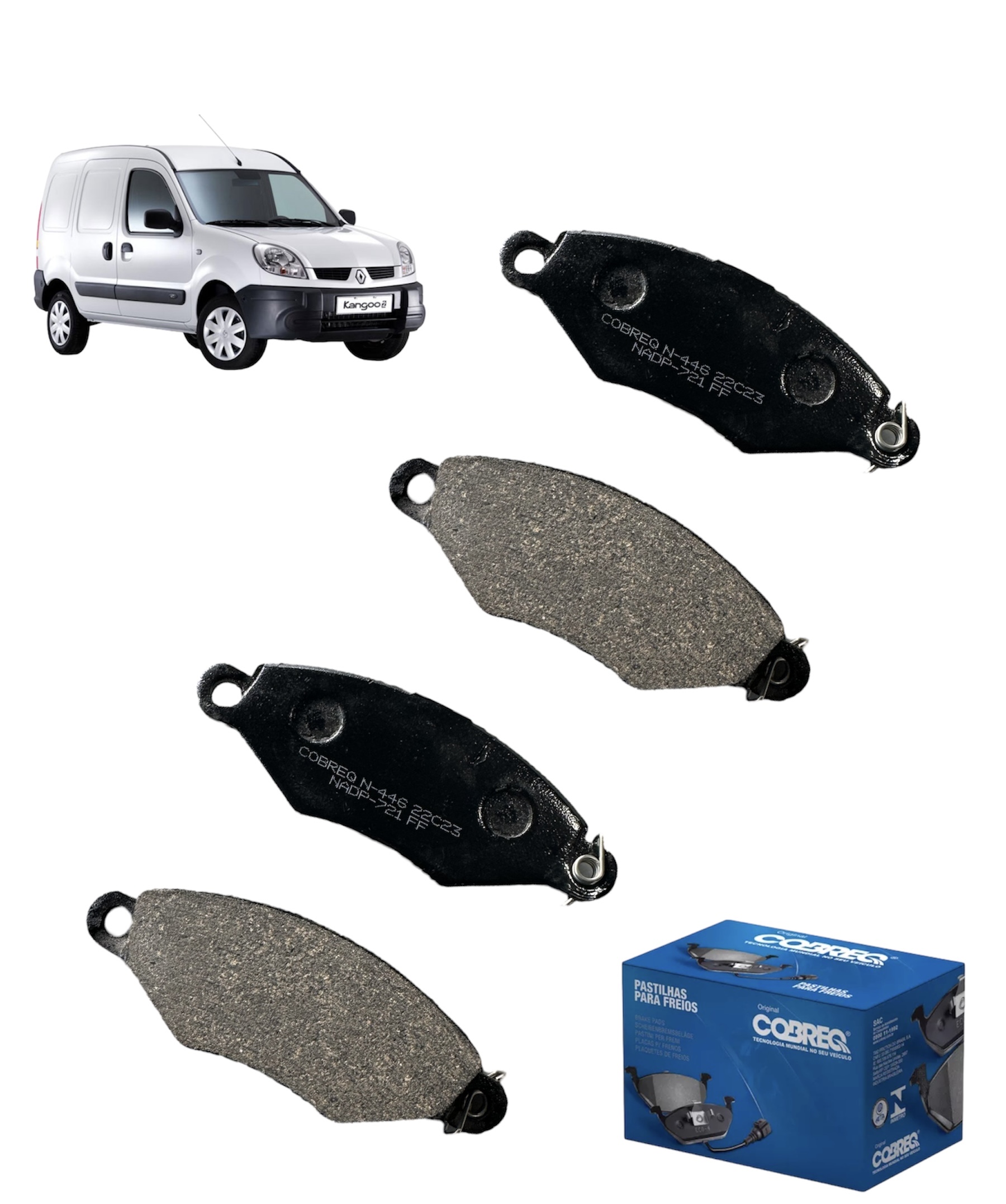 Juego De Pastillas Delanteras COBREQ Renault Kangoo 2008/18
