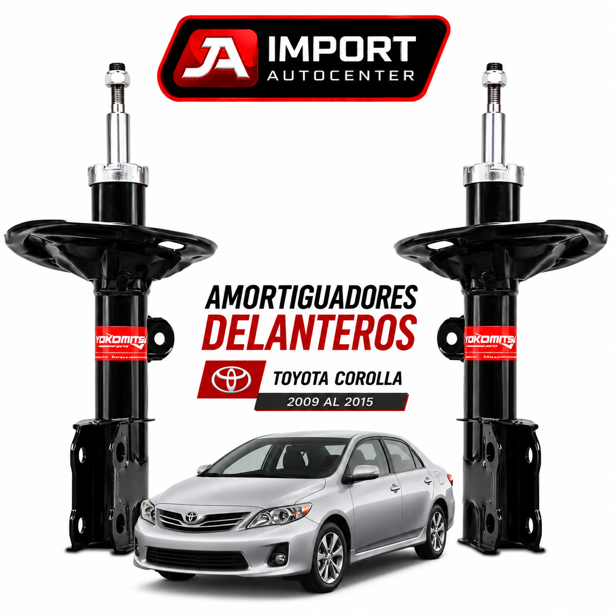 Kit X2 Amortiguadores Toyota Corolla 2009 Al 2015