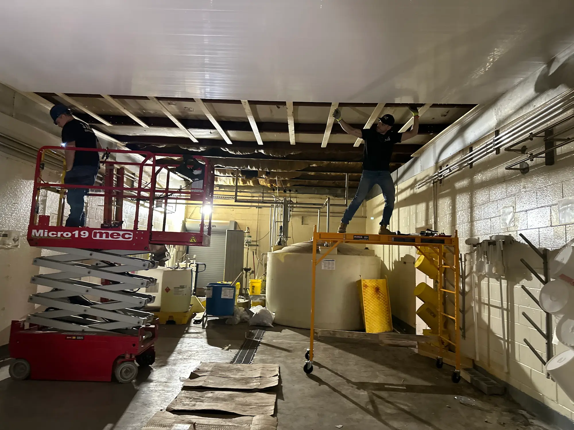 INSTALLATION OF NEW CEILING CHEMICAL ROOM - Service focus: safety compliance