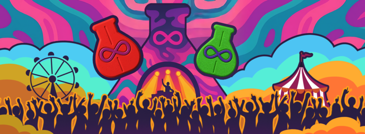 A festival tent for Overseas Organix.