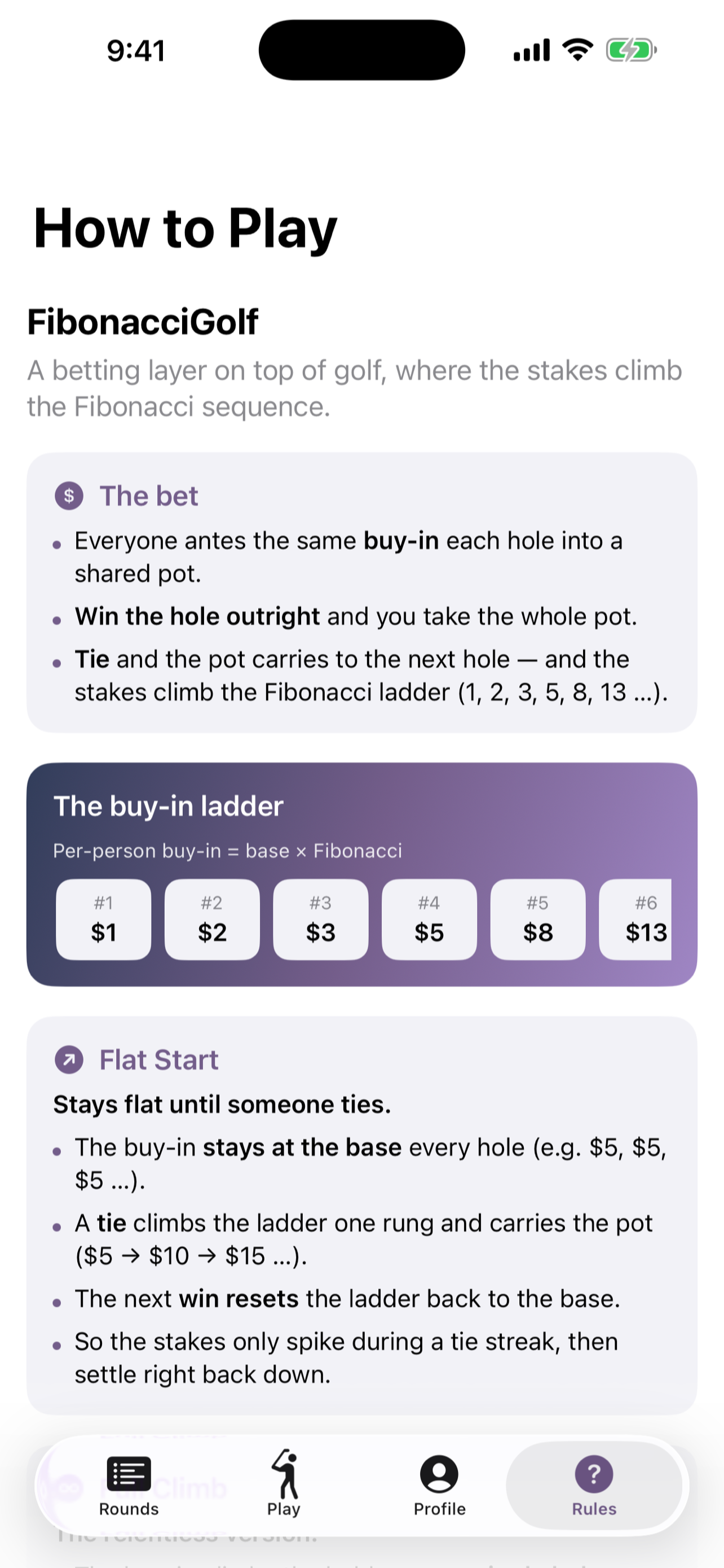 FibonacciGolf How to Play — built-in rules and game guide