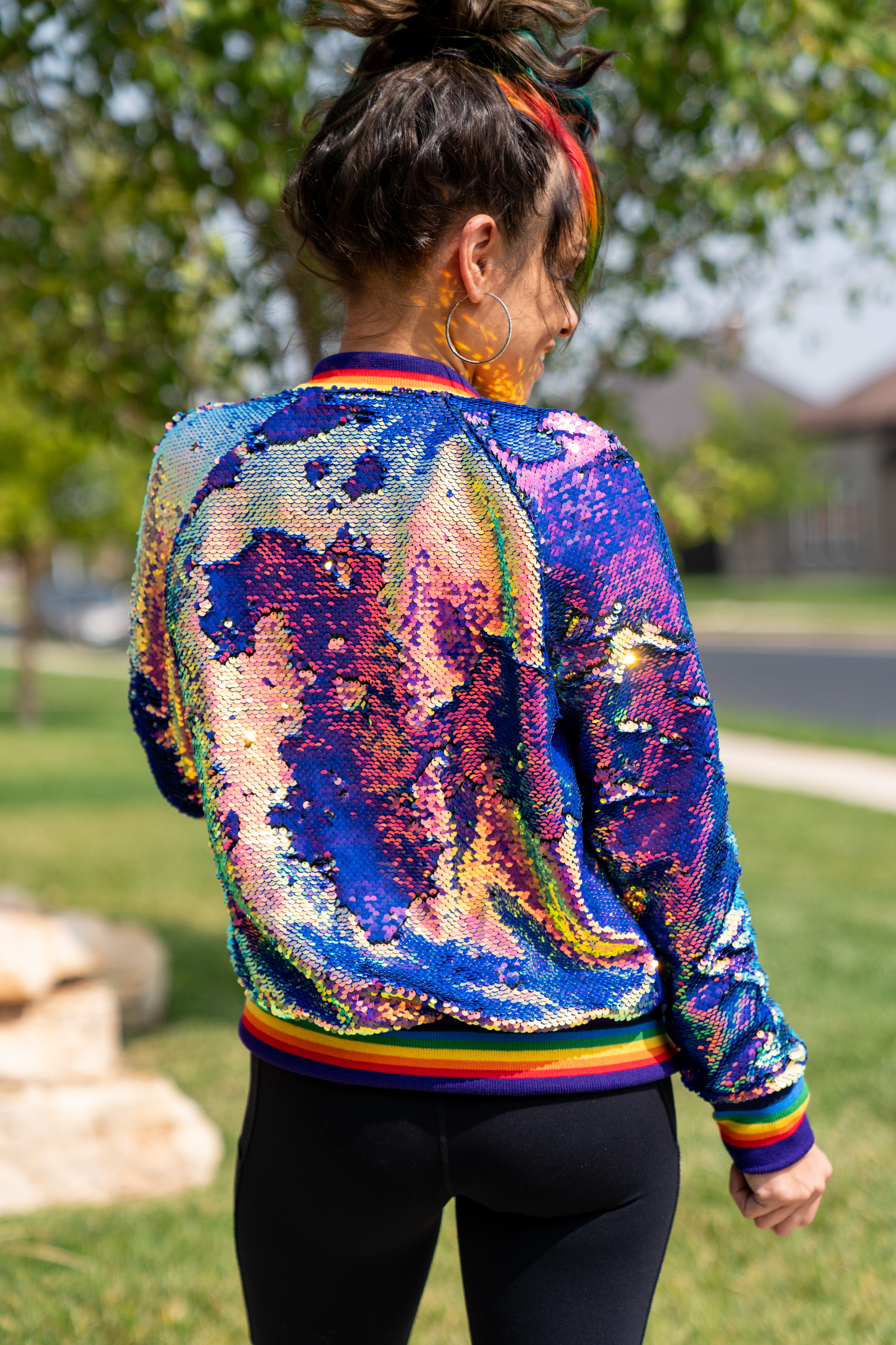 Rainbow Sequin Jacket