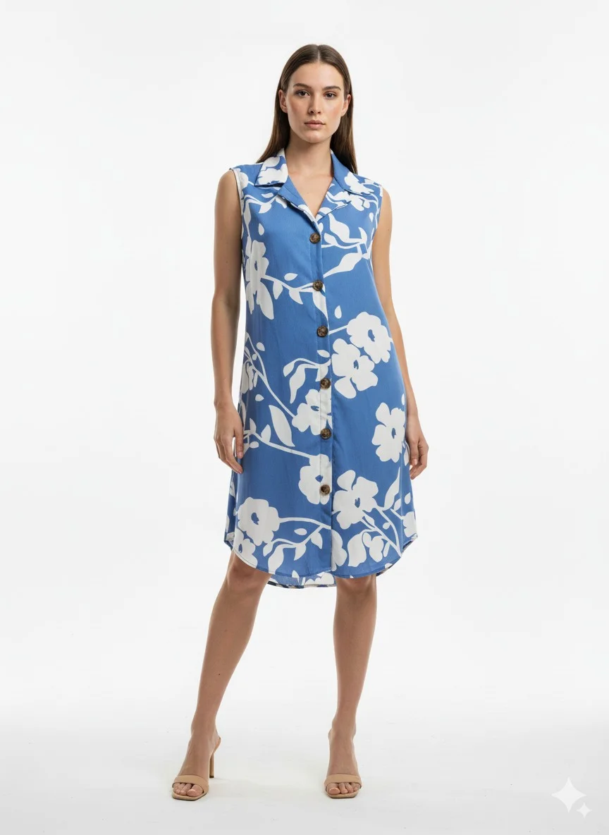 Vestido Camisero Floral - imagen 6