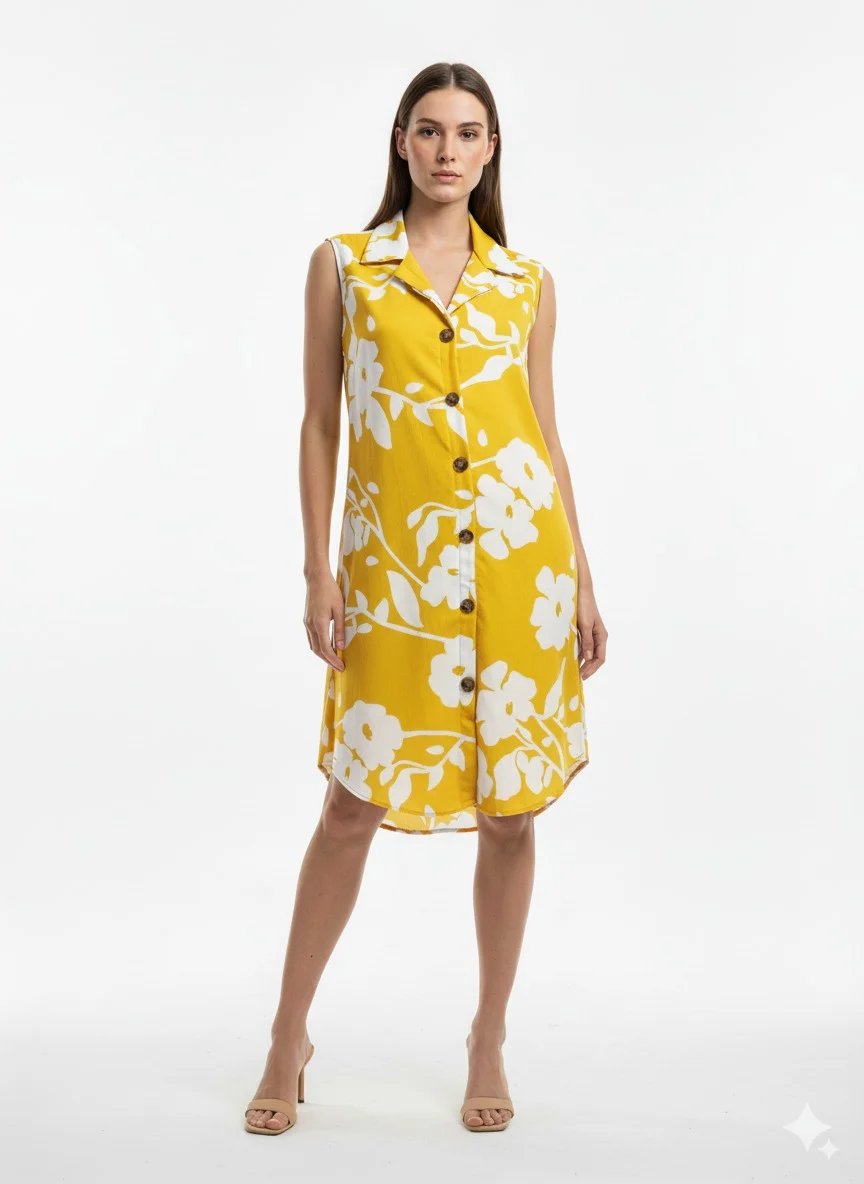 Vestido Camisero Floral - imagen 7