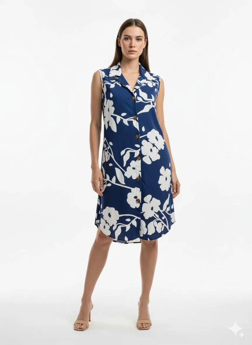 Vestido Camisero Floral - imagen 9