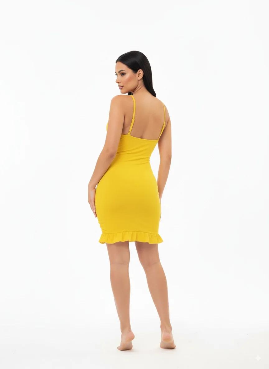 Vestido Fruncido Escote Cruzado - imagen 2