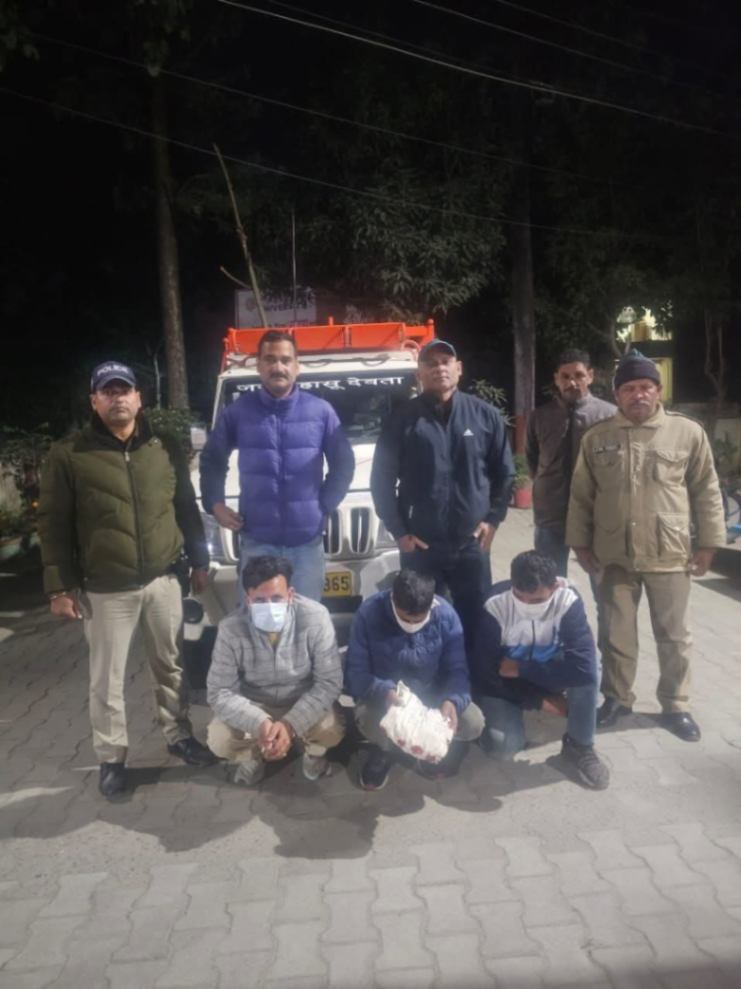 कालसी में 1.5 किलो(डेढ़ किलो) चरस के साथ तीन नशा तस्कर गिरफ्तार