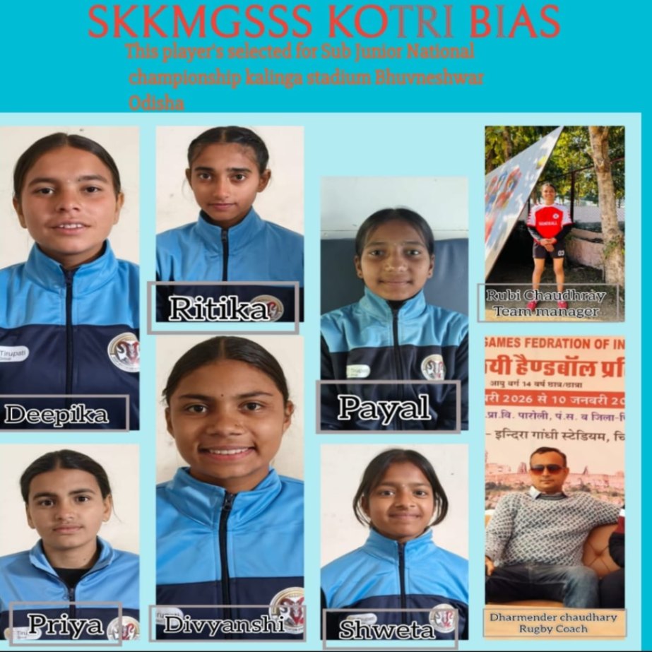 कोटडी व्यास के खिलाड़ी उड़ीसा में करेगी हिमाचल का प्रतिनिधित्व,कोटडी की दीपिका को हिमाचल टीम की कमान