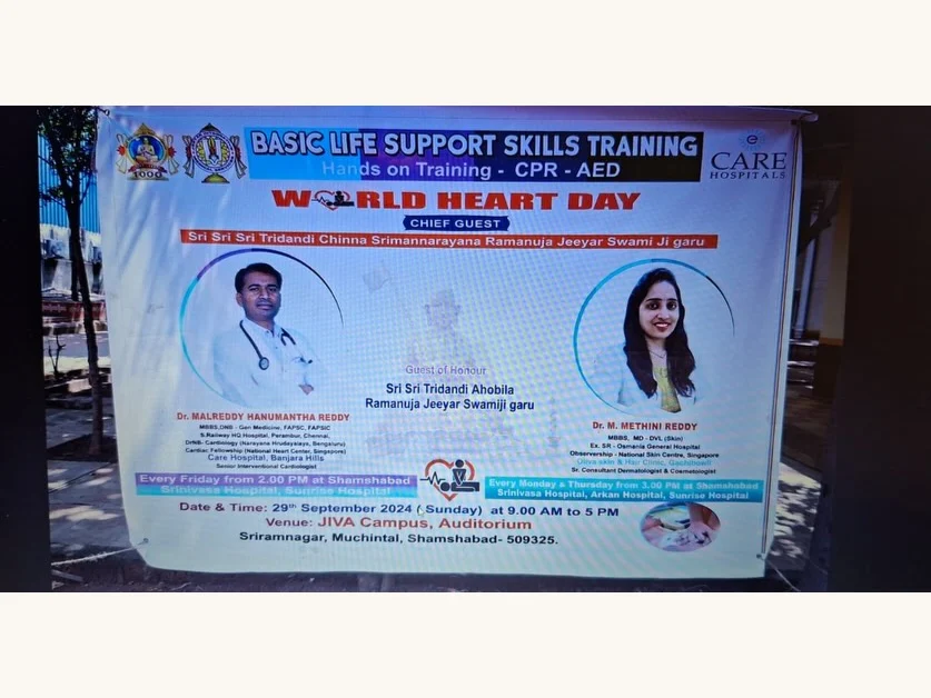 Basic Life Support & Free Mega CPR Training Program –  Muchintal, Shamshabad · 29 September 2024