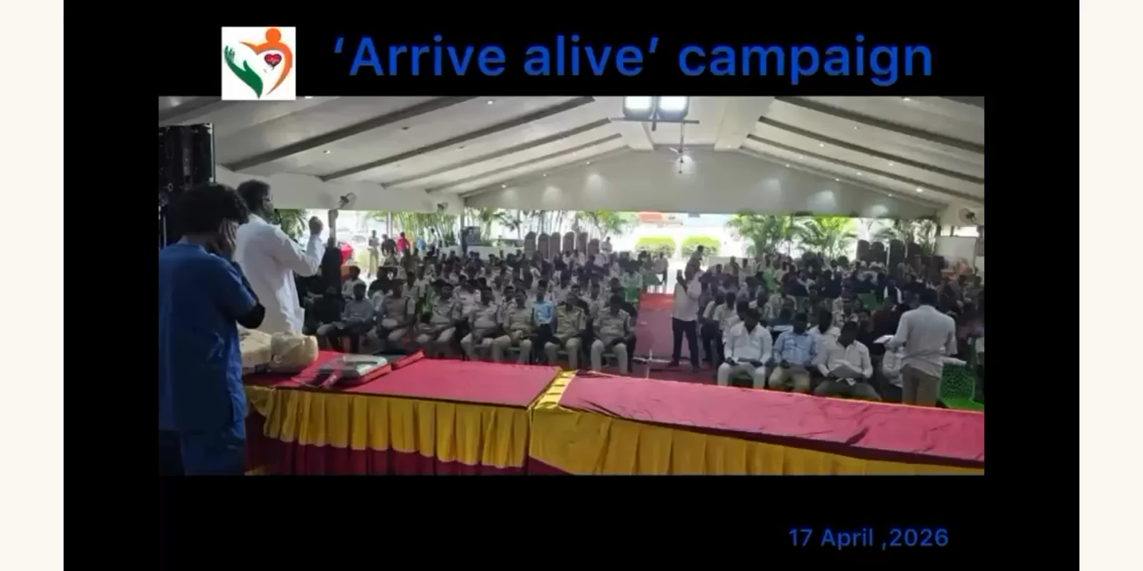 cover photo — arrive alive” campaign – basic life support & cpr training
