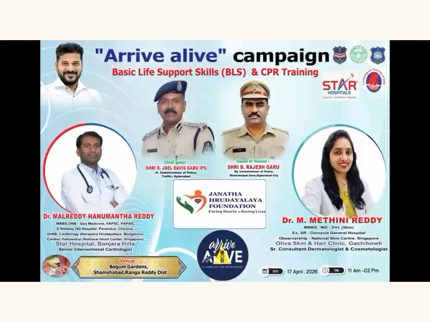Arrive Alive” Campaign – Basic Life Support & CPR Training · 17 April 2026
