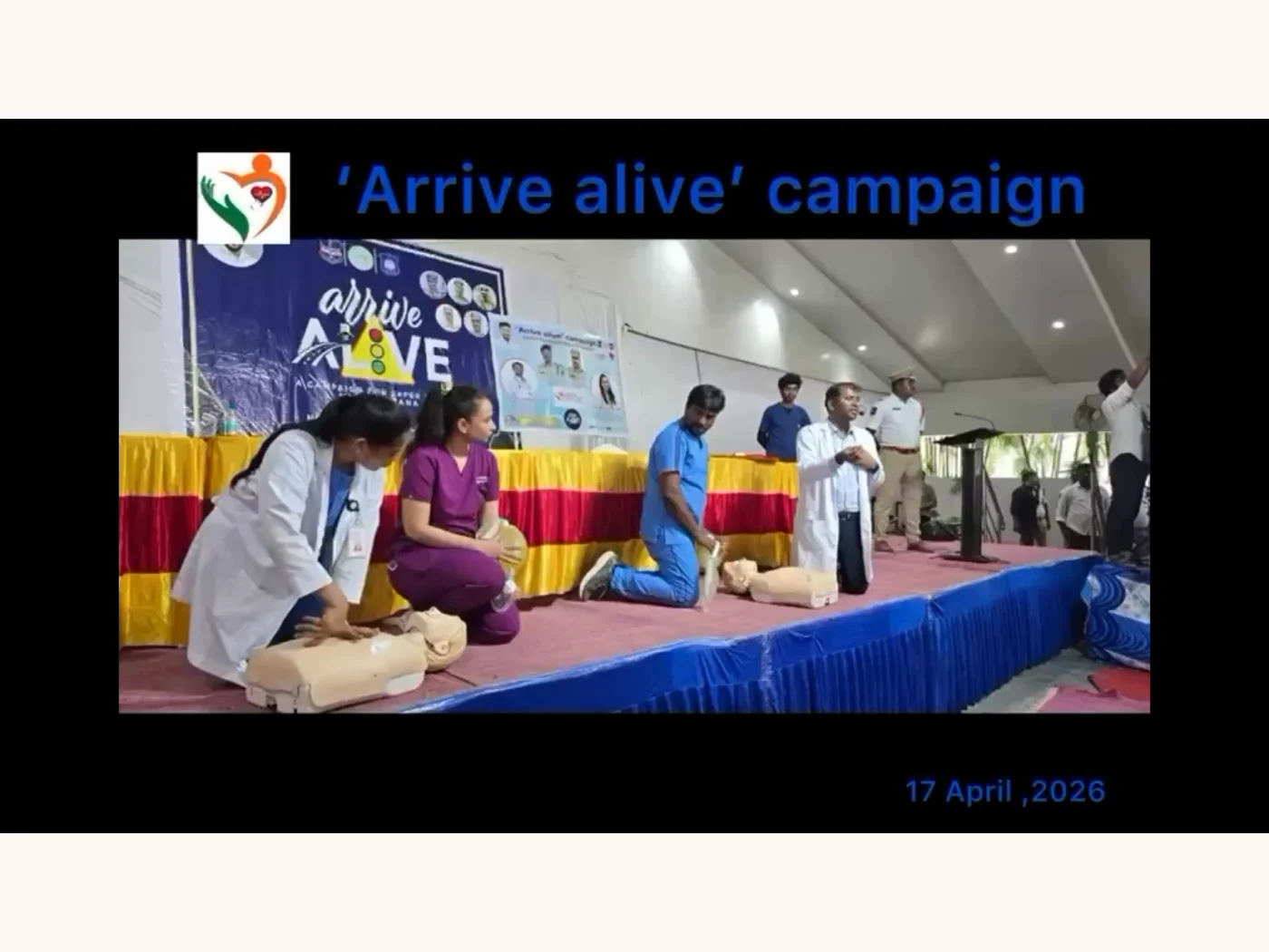 Arrive Alive” Campaign – Basic Life Support & CPR Training · 17 April 2026