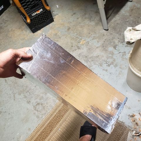 Geloctane  growlog photo: Finnish making the intake with air catcher for drying/curing chamber testing to see how much the temperature & humidity drop or raise with the air catcher 
