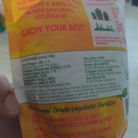 Lysiak growlog photo: Tomato fertilizer