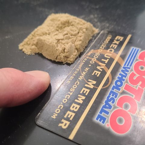 Blue Dream growlog photo: Bit of Blue Dream rosin. Bagging leftovers for edibles 
